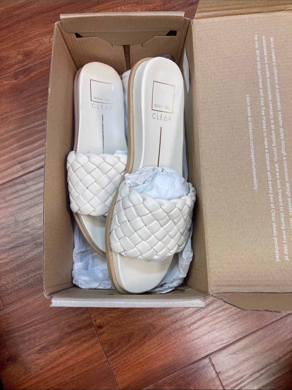 Dolce Vita Cream Braided Slide Mules